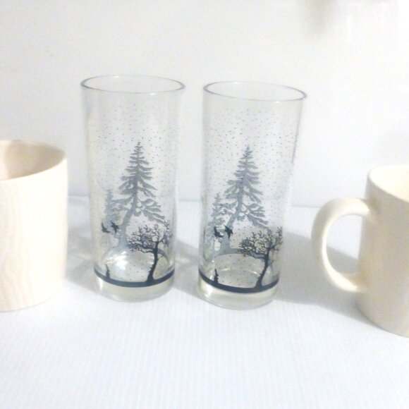 HUNTING CAMP LOT Anti-Slip DEER RUG 2 Deer DRINKING GLASSES 2 Deer COFFE MUGS - Picture 3 of 13